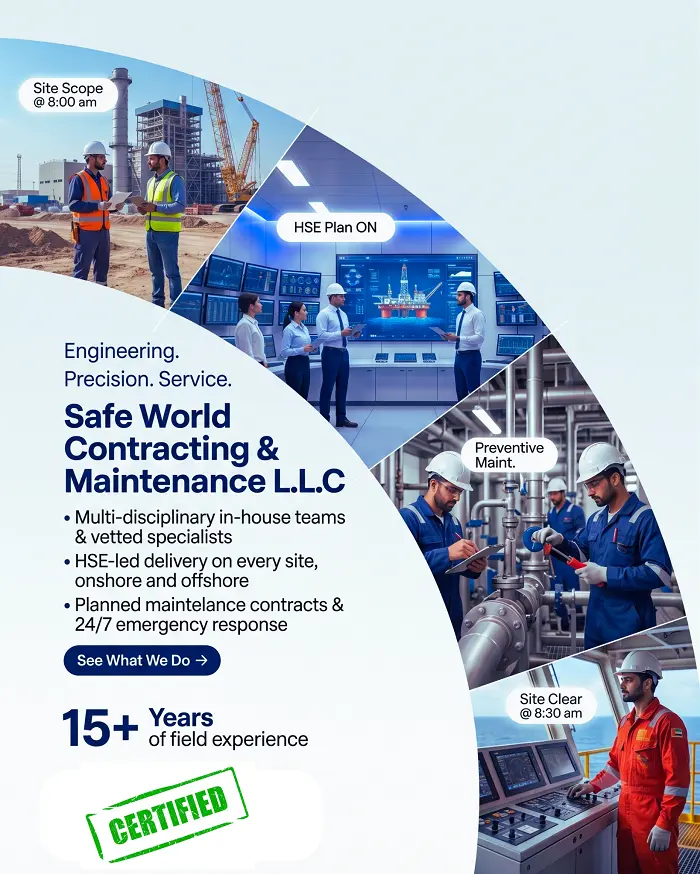 SAFE WORLD engineers on an industrial site in the UAE